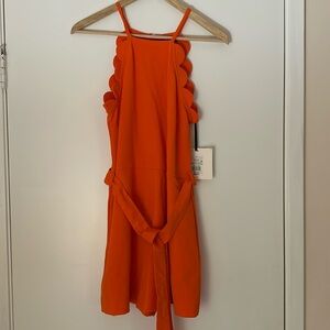 Victoria Beckham for Target Orange Scalloped Romper Sm NWT